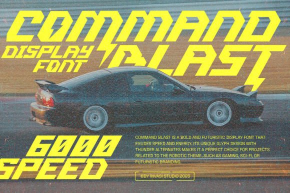 Command Blast: A Bold Display Typeface for Modern Editorial Design