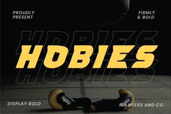 Hobies: A Bold Display Typeface for Modern Editorial Design