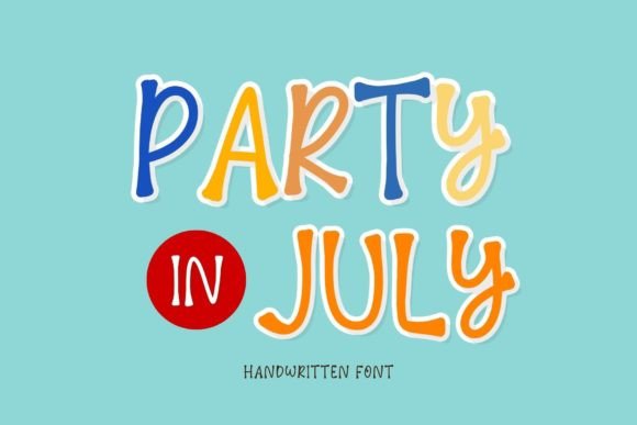 Party in July: The Perfect Display Font for Handmade Shop Branding